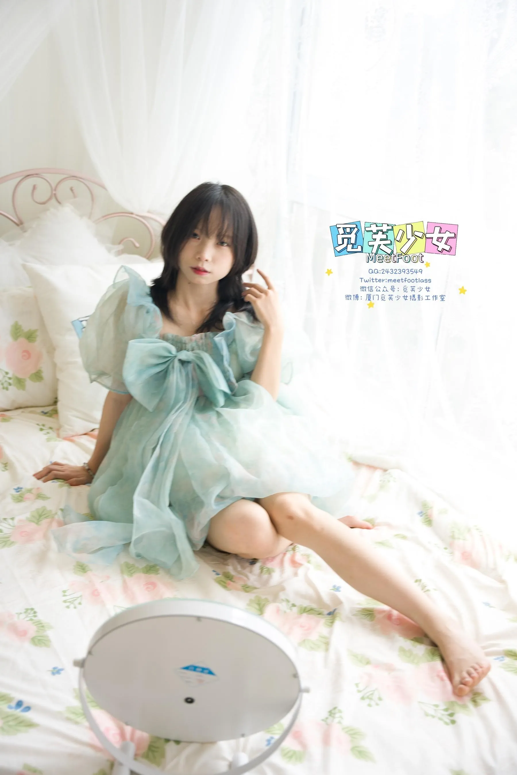 觅芙少女 NO.033 小婉-一袭蓝色纱裙构筑今晚浪漫的梦境-PIC [249P]插图3